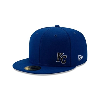 Blue Kansas City Royals Hat - New Era MLB Flawless 59FIFTY Fitted Caps USA9865037